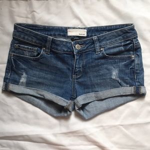 Garage, light wash jean shorts